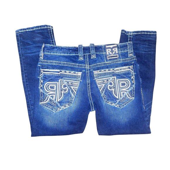 Men's Rock Revivals "Ethan" Alternative Straight Jeans Tag Size 36 X 29 inseam - Picture 5 of 9